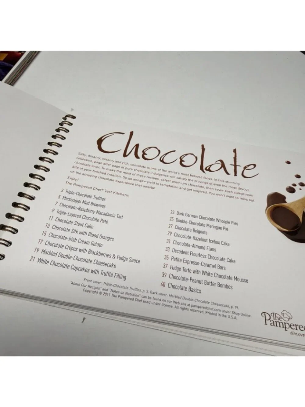 Pampered Chef Cookbooks Lot of 6 Spiral Bound Chocolate, BBQ, Stoneware + 3 More